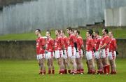 7 January 2007; The Louth team stand for the National Anthem. O'Byrne Cup, First Round, Louth v Meath, Gaelic Grounds, Drogheda, Co. Louth. Picture credit: Brian Lawless / SPORTSFILE