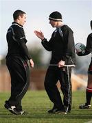 10 January 2007; Ulster's Director of Rugby Mark McCall, right, with Paddy Wallace, during rugby squad training. Newforge Country Club, Belfast, Co. Antrim. Picture credit: Oliver McVeigh / SPORTSFILE