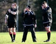 10 January 2007; Ulster's Director of Rugby, Mark McCall, centre, with Simon Best, and Bryan Young, during rugby squad training. Newforge Country Club, Belfast, Co. Antrim. Picture credit: Oliver McVeigh / SPORTSFILE