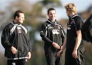 10 January 2007; Ulster's Paddy Wallace, centre, with Mark Bartholomeusz, and Andrew Trimble, during rugby squad training. Newforge Country Club, Belfast, Co. Antrim. Picture credit: Oliver McVeigh / SPORTSFILE