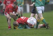 7 January 2007; Graham Geraghty, Meath, tussles with John O'Brien, Louth. O'Byrne Cup, First Round, Louth v Meath, Gaelic Grounds, Drogheda, Co. Louth. Picture credit: Brian Lawless / SPORTSFILE