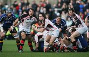 31 December 2006; Ulster's Kieron Dawson, left, with Isaac Boss, centre, and Tommy Bowe. Magners League, Leinster v Ulster, Lansdowne Road, Dublin. Picture credit: Oliver McVeigh / SPORTSFILE