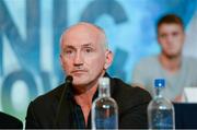 4 September 2014; Barry McGuigan during the Titanic Showdown press conference. The Titanic Showdown takes place this Saturday, with the main card of IBF super-bantamweight title fight between Carl Frampton and Kiko Martinez. Ulster Hall, Belfast, Co. Antrim. Picture credit: Oliver McVeigh / SPORTSFILE