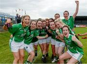 6 September 2014; The Fermanagh team celebrate after the game. TG4 All-Ireland Ladies Football Intermediate Championship Semi-Final, Fermanagh v Roscommon. Pearse Park, Longford. Photo by Sportsfile