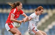 6 September 2014; Annie Walsh, Cork, in action against Caoimhe Morgan, Armagh. TG4 All-Ireland Ladies Football Senior Championship Semi-Final, Armagh v Cork. Pearse Park, Longford. Photo by Sportsfile