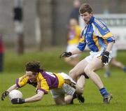 13 January 2007; Neil Martin, Wicklow, in action against Ciaran Deely, Wexford. O'Byrne Cup Quarter Final, Wicklow v Wexford, County Park, Aughrim, Co. Wicklow. Photo by Sportsfile *** Local Caption ***