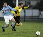 13 January 2007; Mark Craig, H&W Welders, in action against Garth Scates, Ballymena Utd. Irish Cup, Round 5, Ballymena Utd v H&W Welders, The Showgrounds, Ballymena. Picture credit: Russell Pritchard / SPORTSFILE