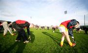 14 January 2007; The Antrim team warm up. McKenna Cup, Section C, 2nd Round, Antrim v Donegal, Casement Park, Belfast, Co. Antrim. Picture credit: Russell Pritchard / SPORTSFILE