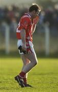 14 January 2007; Louth's Mark Stanfield leaves the field after being sent off. O'Byrne Cup Quarter-Final, Laois v Louth, McCann Park, Portarlington, Co. Laois. Picture credit: Brian Lawless / SPORTSFILE