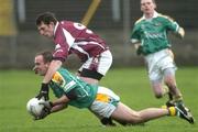 14 January 2007; Pat Gilmartin, Leitrim, in action against Paul Geraghty, Galway, FBD Connacht League, Round 2, Galway v Leitrim, Tuam Stadium, Tuam, Galway. Picture credit: Ray Ryan / SPORTSFILE                 *** Local Caption ***