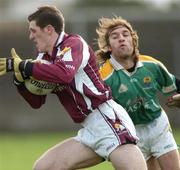 14 January 2007; Niall Coyne, Galway, in action against Colin Regan, Leitrim. FBD Connacht League, Round 2, Galway v Leitrim, Tuam Stadium, Tuam, Galway. Picture credit: Ray Ryan / SPORTSFILE *** Local Caption ***