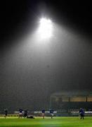 16 January 2007; Linfield warm up in the pouring rain. Irish Cup, Round 5, Linfield v Oxford United Stars, Windsor Park, Belfast, Co. Antrim. Picture credit: Russell Pritchard / SPORTSFILE