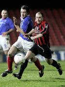16 January 2007; Tim Mouncey, Linfield, in action against Ken Doherty, Oxford United Stars. Irish Cup, Round 5, Linfield v Oxford United Stars, Windsor Park, Belfast, Co. Antrim. Picture credit: Russell Pritchard / SPORTSFILE