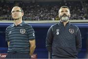 7 September 2014; Republic of Ireland manager Martin O'Neill, left, and assistant manager Roy Keane, before the game. UEFA EURO 2016 Championship Qualifer, Group D, Georgia v Republic of Ireland. Boris Paichadze National Arena, Tbilisi, Georgia. Picture credit: David Maher / SPORTSFILE