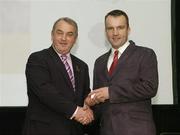 13 January 2007; Diarmuid Kirwan, Cork, left, is presented with an award by GAA President Nickey Brennan at the 2007 National Referee's Awards Banquet. Croke Park, Dublin. Picture credit: Ray Lohan / SPORTSFILE
