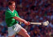 16 June 1996; Ciaran Carey of Limerick scores the winning point during the Munster GAA Hurling Senior Championship Semi-Final match between Limerick and Clare at Gaelic Grounds in Limerick. Photo by David Maher/Sportsfile