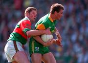 15 September 1996; Darren Fay of Meath is tackled by Ray Dempsey of Mayo during the GAA All-Ireland Senior Football Championship Final between Meath and Mayo at Croke Park in Dublin. Photo by Ray McManus/Sportsfile