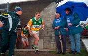 11 May 1997; Finbarr Cullen of Offaly leads his side out ahead of the Leinster GAA Senior Football Championship First Round match between Offaly and Longford at O'Connor Park, Tullamore. Photo by David Maher/Sportsfile