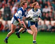 6 October 1996; Jenny Greenan of Monaghan in action against Mary Casey of Laois during the All-Ireland Ladies Football Final Replay between Monaghan and Laois at Croke Park in Dublin. Photo by Ray McManus/Sportsfile