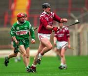 17 March 1997; Joe Rabbitte of Athenry races clear of Paul Meaney of Wolfe Tones during the All-Ireland Senior Club Hurling Championship Final between Athenry and Wolfe Tones at Croke Park in Dublin. Photo by Ray McManus/Sportsfile