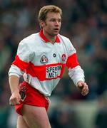 5 May 1996; Kieran McKeever of Derry during the Church & General National Football League Final between Derry and Donegal at Croke Park in Dublin. Photo by Ray McManus/Sportsfile