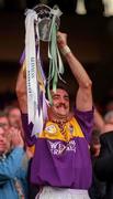 1 September 1996; Wexford captain Martin Storey lifts the Liam MacCarthy Cup following the GAA All-Ireland Senior Hurling Championship Final between Wexford and Limerick at Croke Park in Dublin. Photo by Ray McManus/Sportsfile