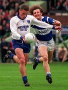 16 April 1995; Michael Slowey of Monaghan in action against Hugh Emerson of Laois during the National Football League Quarter-Final between Laois and Monaghan at Croke Park in Dublin. Photo by Brendan Moran/Sportsfile