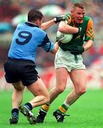 28 July 1996; Tommy Dowd of Meath is tackled by Paul Bealin of Dublin during the Leinster Senior Football Championship Final between Dublin and Meath in Croke Park, Dublin. Photo by Ray McManus/Sportsfile