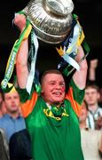 28 July 1996; Tommy Dowd of Meath lifts the cup following the Leinster Senior Football Championship Final between Dublin and Meath in Croke Park, Dublin. Photo by Ray McManus/Sportsfile
