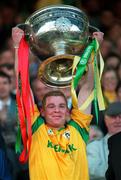 29 September 1996; Meath captain Tommy Dowd lifts the Sam Maguire Cup following GAA All-Ireland Senior Football Championship Final replay between Meath and Mayo at Croke Park in Dublin. Photo by Ray McManus/Sportsfile
