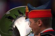 3 October 1999; An member of the Artane Boys Band during the All-Ireland Senior Ladies Football Championship Final between Mayo and Waterford at Croke Park in Dublin. Photo by Aoife Rice/Sportsfile