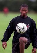 15 September 1999; Avery John during a Bohemians training session at ALSAA in Santry, Dublin. Photo by Matt Browne/Sportsfile