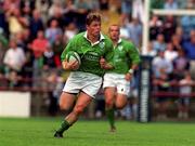 28 August 1999; Brian O'Driscoll of Ireland during the Rugby World Cup Warm-up match between Ireland and Argentina at Lansdowne Road in Dublin. Photo by David Maher/Sportsfile