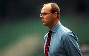 15 October 1999; England head coach Clive Woodward during the Rugby World Cup Pool B match between England and Tonga at Twickenham Stadium in London, England. Photo by Damien Eagers/Sportsfile