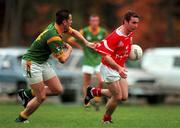 17 October 1999; Eoin Sexton of Cork in action against Cormac Sullivan of Meath during an Exhibition Match between Meath and Cork at the Irish Cultural Centre in Canton, Massachusetts, USA. Photo by Brendan Moran/Sportsfile