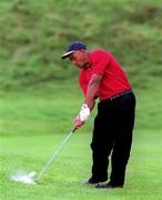 29 September 1999; Australia scrum half George Gregan takes a shot from the fifth fairway a round of golf at Portmarnock Golf Club in Dublin. Photo by Matt Browne/Sportsfile