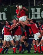 5 November 1999; John Langford of Munster wins possession from a line-out during the Guinness Interprovincial Championship match between Leinster and Munster at Donnybrook Stadium in Dublin. Photo by Aoife Rice/Sportsfile