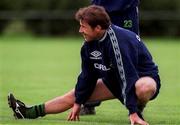 6 October 1999; Kenny Cunningham during a Republic of Ireland training session at AUL Grounds in Clonshaugh, Dublin. Photo by Aoife Rice/Sportsfile