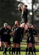 12 October 1999; Malcolm O'Kelly takes the ball in a lineout during an Ireland Rugby training session at King's Hospital in Palmerstown, Dublin. Photo by Matt Browne/Sportsfile