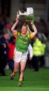 26 September 1999; Meath captain Graham Geraghty celebrates with the Sam Maguire Cup during a lap of honour following the Bank of Ireland All-Ireland Senior Football Championship Final match between Meath and Cork at Croke Park in Dublin. Photo by Matt Browne/Sportsfile