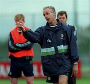 6 October 1999; Manager Mick McCarthy during a Republic of Ireland training session at AUL Grounds in Clonshaugh, Dublin. Photo by Aoife Rice/Sportsfile