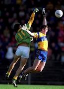 31 October 1999; Nigel Nestor of Meath in action against Peadar McMahon of Clare during the Church & General National Football League Division 1B match between Meath and Clare at Páirc Tailteann in Navan, Meath. Photo by Ray McManus/Sportsfile