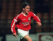 17th September 1999; Richie Baker of Shelbourne celebrates after scoring his side's opening goal during the Eircom League Premier Division match between Shelbourne and Cork City at Tolka Park in Dublin. Photo by David Maher/Sportsfile