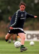 30 August 1999; Robbie Keane during a Republic of Ireland training session at the AUL Grounds in Clonshaugh, Dublin. Photo by David Maher/Sportsfile