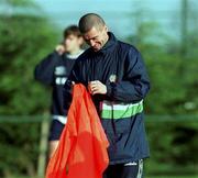 9 November 1999; Roy Keane during a Republic of Ireland training session at the AUL Grounds in Clonshaugh, Dublin. Photo by Brendan Moran/Sportsfile