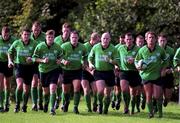 29 September 1999; Players during an Ireland Rugby training session at King's Hospital in Palmerstown, Dublin. Photo by Aoife Rice/Sportsfile