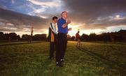 16 September 1999; Meath manager Sean Boylan watches on during a training session, in Dalgan Park, Navan, Meath, ahead of the Bank of Ireland All-Ireland Senior Football Championship Final. Photo by Brendan Moran/Sportsfile