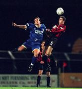 5 November 1999; Shaun Maher of Bohemians in action against Stephen Grant of Waterford during the Eircom League Premier Division match between Bohemians and Waterford at Dalymount Park in Dublin. Photo by David Maher/Sportsfile
