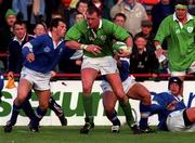 10 April 1999; Trevor Brennan of Ireland during the Rugby International match between Ireland and Italy at Lansdowne Road in Dublin. Photo by Matt Browne/Sportsfile