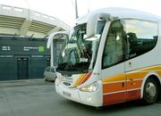 25 January 2007; The Ireland rugby team bus arrives at Croke Park ahead of a closed training session. Croke Park, Dublin. Picture credit: Pat Murphy / SPORTSFILE